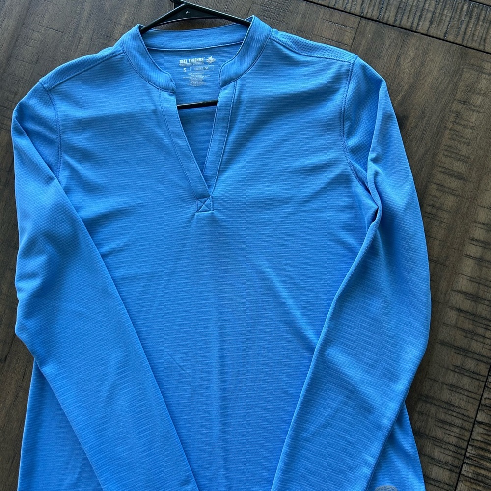 Reel Legends Women’s Blue Long Sleeve Top. Great for Golf, Fishing or Casual SzS - Picture 3 of 3
